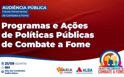 Alba realiza audiência pública sobre os Programas de Políticas Pública de Combate à Fome na Bahia